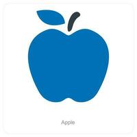 Apple and diet icon concept vector