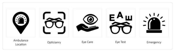 Ambulance location, Opticianry vector