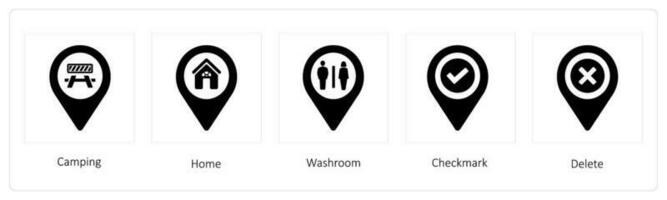 Camping, Home, Washroom vector