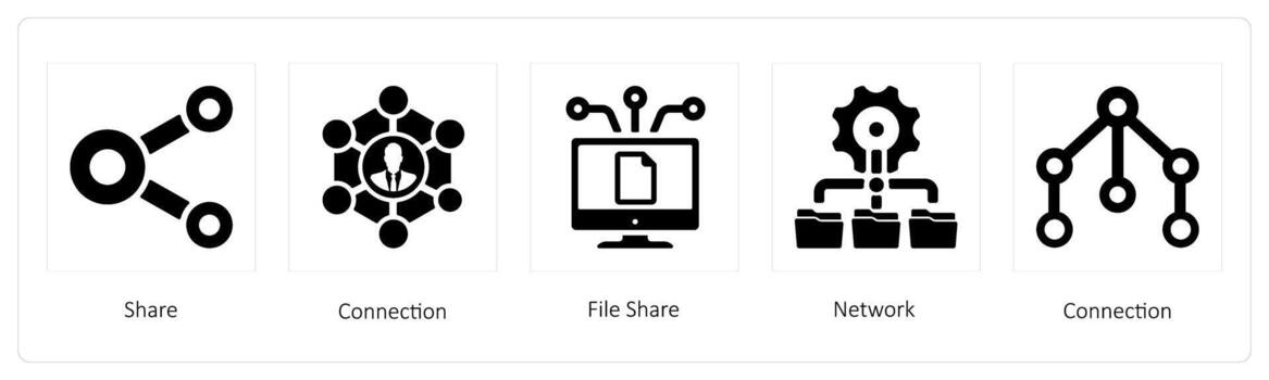 Share, Connection, File Share vector