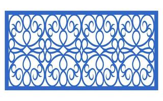 Decorative floral patterns, geometric template for cnc laser cutting vector