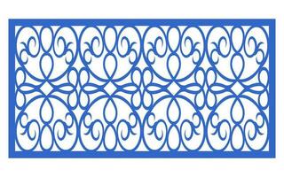 Decorative floral patterns, geometric template for cnc laser cutting vector