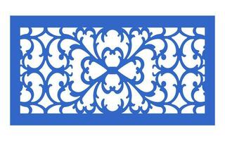 Decorative floral patterns, geometric template for cnc laser cutting vector