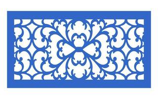 Decorative floral patterns, geometric template for cnc laser cutting vector