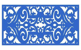 Decorative floral patterns, geometric template for cnc laser cutting vector