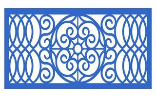 Decorative floral patterns, geometric template for cnc laser cutting vector