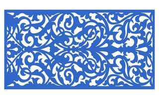 Decorative floral patterns, geometric template for cnc laser cutting vector