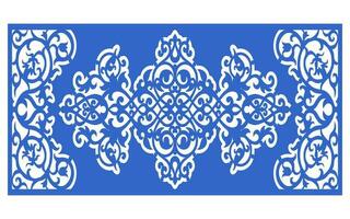 Decorative floral patterns, geometric template for cnc laser cutting vector