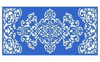 Decorative floral patterns, geometric template for cnc laser cutting vector