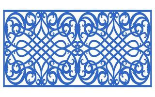 Decorative floral patterns, geometric template for cnc laser cutting vector