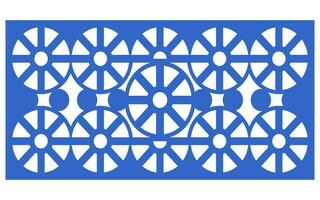 Decorative floral patterns, geometric template for cnc laser cutting vector