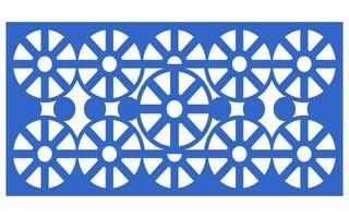 Decorative floral patterns, geometric template for cnc laser cutting vector