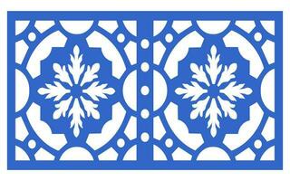 Decorative floral patterns, geometric template for cnc laser cutting vector