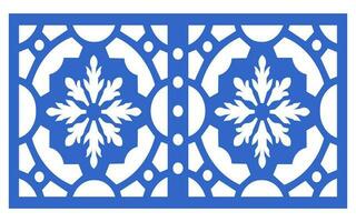 Decorative floral patterns, geometric template for cnc laser cutting vector