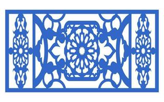 Decorative floral patterns, geometric template for cnc laser cutting vector