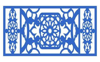 Decorative floral patterns, geometric template for cnc laser cutting vector