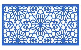 Decorative floral patterns, geometric template for cnc laser cutting vector