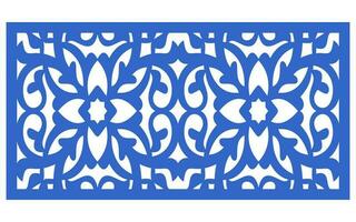 Decorative floral patterns, geometric template for cnc laser cutting vector