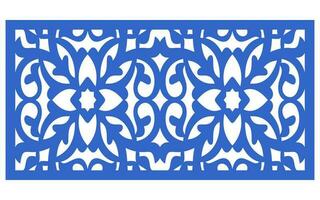 Decorative floral patterns, geometric template for cnc laser cutting vector