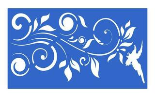 Decorative floral patterns, geometric template for cnc laser cutting vector