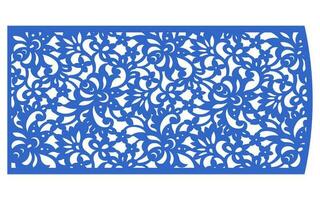 Decorative floral patterns, geometric template for cnc laser cutting vector