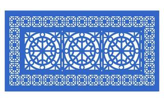 Decorative floral patterns, geometric template for cnc laser cutting vector