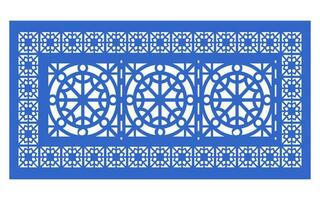 Decorative floral patterns, geometric template for cnc laser cutting vector