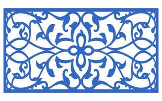 Decorative floral patterns, geometric template for cnc laser cutting vector