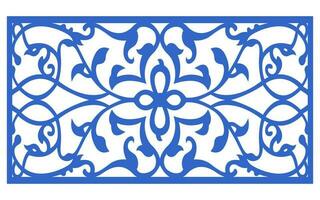 Decorative floral patterns, geometric template for cnc laser cutting vector