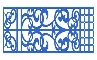 Decorative floral patterns, geometric template for cnc laser cutting vector