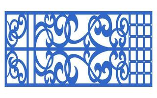 Decorative floral patterns, geometric template for cnc laser cutting vector