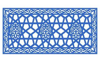 Decorative floral patterns, geometric template for cnc laser cutting vector