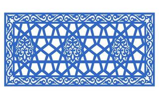 Decorative floral patterns, geometric template for cnc laser cutting vector