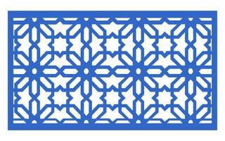 Decorative floral patterns, geometric template for cnc laser cutting vector