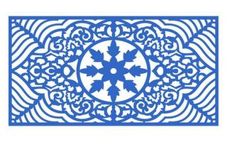 Decorative floral patterns, geometric template for cnc laser cutting vector