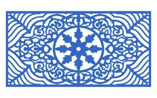 Decorative floral patterns, geometric template for cnc laser cutting vector