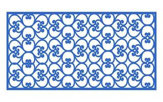 Decorative floral patterns, geometric template for cnc laser cutting vector