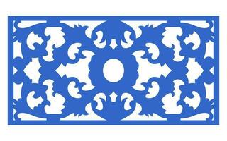 Decorative floral patterns, geometric template for cnc laser cutting vector