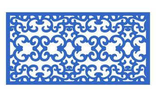 Decorative floral patterns, geometric template for cnc laser cutting vector
