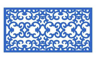 Decorative floral patterns, geometric template for cnc laser cutting vector