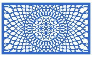 Decorative floral patterns, geometric template for cnc laser cutting vector