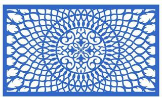 Decorative floral patterns, geometric template for cnc laser cutting vector