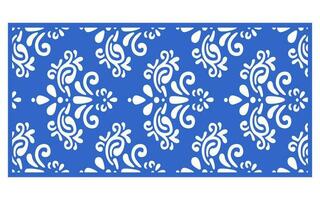 Decorative floral patterns, geometric template for cnc laser cutting vector