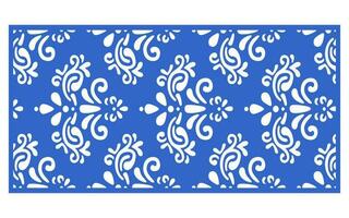 Decorative floral patterns, geometric template for cnc laser cutting vector