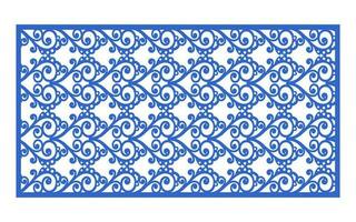 Decorative floral patterns, geometric template for cnc laser cutting vector