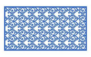 Decorative floral patterns, geometric template for cnc laser cutting vector