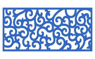 Decorative floral patterns, geometric template for cnc laser cutting vector