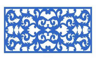 Decorative floral patterns, geometric template for cnc laser cutting vector