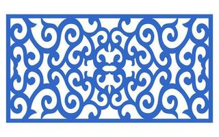 Decorative floral patterns, geometric template for cnc laser cutting vector
