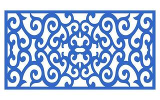 Decorative floral patterns, geometric template for cnc laser cutting vector